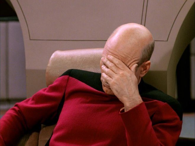 Star Trek facepalm. 